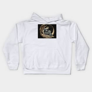 Angel On The Moon Kids Hoodie